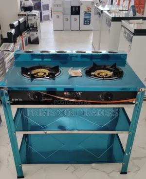 Rebune Heavy Duty Standing Gas Stove – Double Burner With Convenient