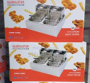 Globalstar Double Tank 6+6LT CHIPS/CHICKEN Stainless Steel Fryer