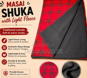 Soft Fleece Maasai Throw Blanket – Warm Comfortable