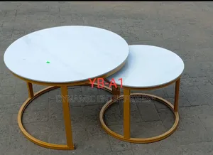 2 in 1 Gold White Nesting Coffe Table