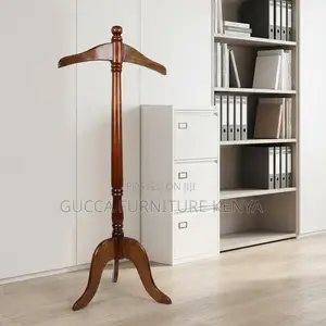 Office Coat Hanger-Mahogany Finish