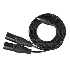 3.5mm TRS Stereo Male to Dual XLR Male Breakout Cable Splitter Cord