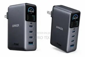 Anker Charger (140w, 4ports, Ganprime) Dark Gray