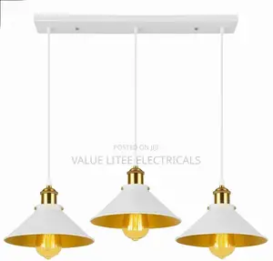 3 Pendant Chandelier White