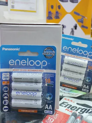 Panasonic Eneloop AA Rechargeable Batteries, 4-Pack, 2000mAh