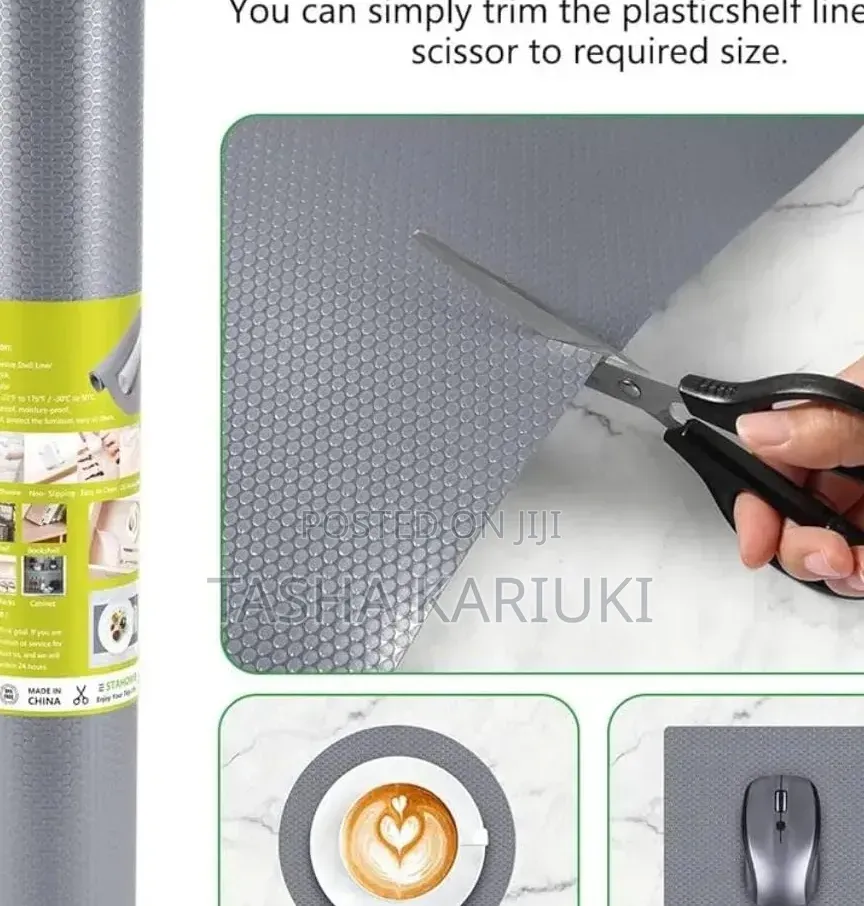 *Kitchen Clear Drawer Liners Oil Proof Moisture Cupboard Shelf Liner