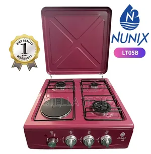 New Model Nunix Table Top Cooker 3 Gas + 1 Electric Burner Stove