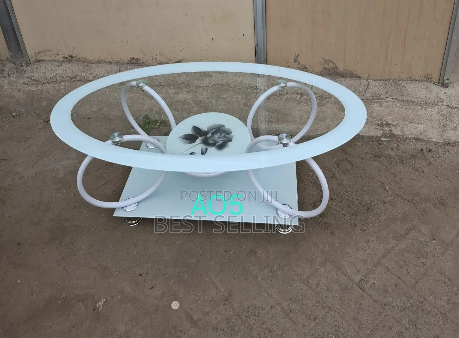 Ultimate Glass Top Coffee Table Oval Shape