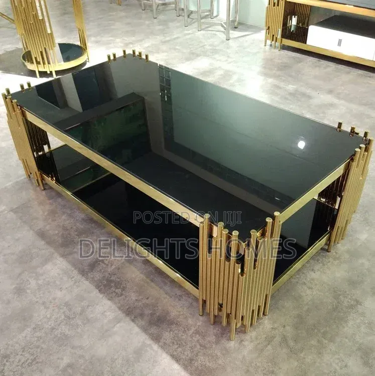 Luxury High Quality Rectangle Tempered Glass Coffee Table