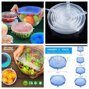 6 Pieces Silicone Stretchable Food Covers