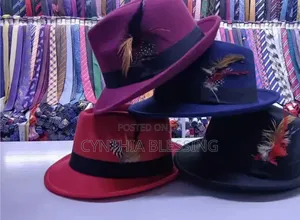 Fedora Hat With Feather Small Brim