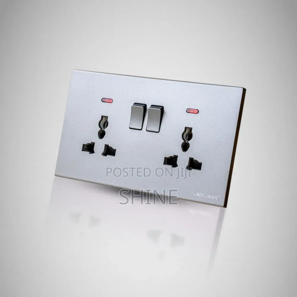 Modern Silver Switches and Sockets