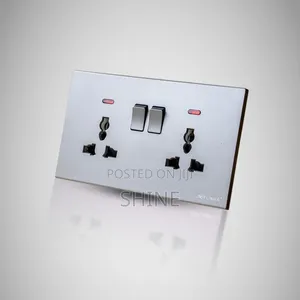 Modern Silver Switches and Sockets
