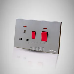 Modern Silver Switches and Sockets