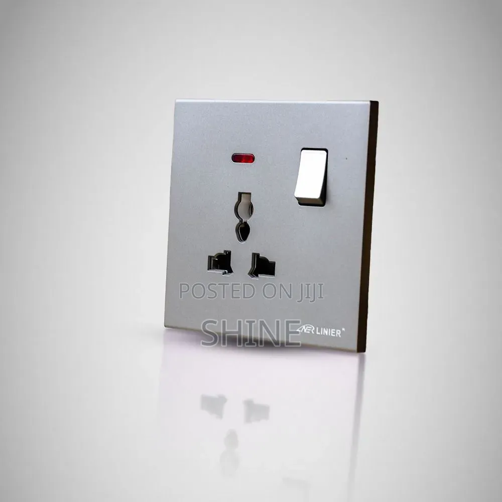 Modern Silver Switches and Sockets