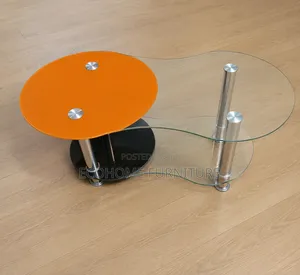 Modern Curved Tempered Glass Coffee Table