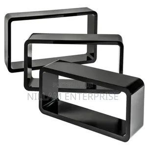 3Pcs Plastic Wood Floating Shelves