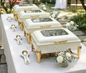 White Gold 9 L Single Compartment Cheffing Dish (Hydraulic)