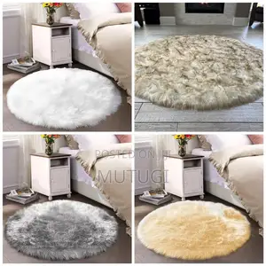 Fluffy Shaggy Bedside Carpet Size 100cm