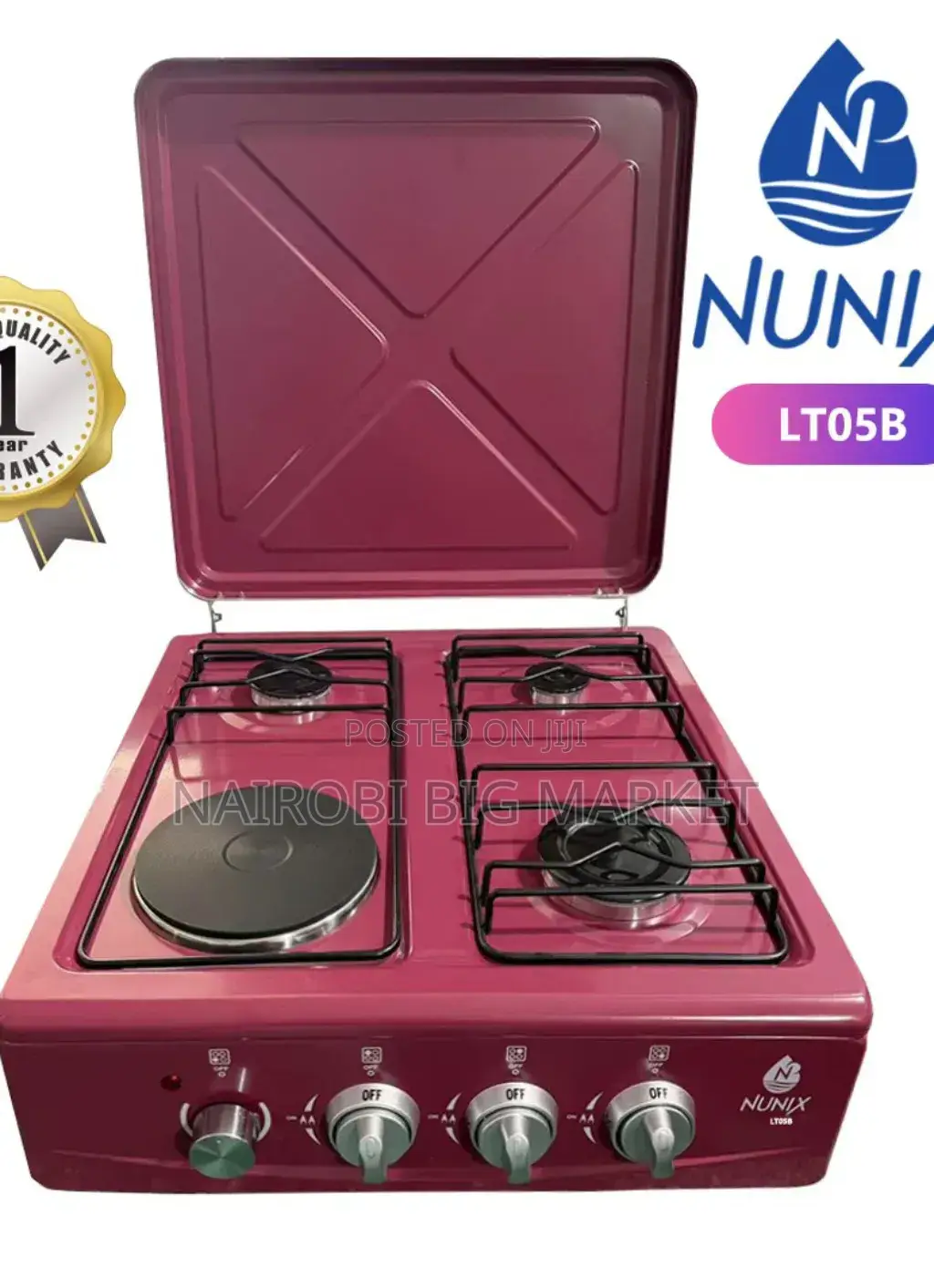 New Model 3+2 Nunix Table Top With Gas Lid