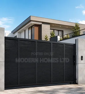 Beautiful Matte Black Sliding Gate