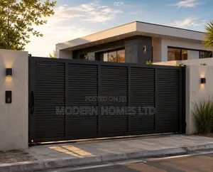Beautiful Matte Black Sliding Gate