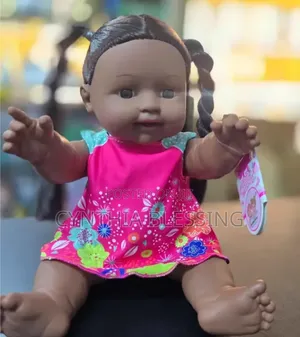 African Kids Baby Dolls_ Hot Pink