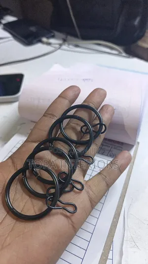 Black Circular Metal Curtain Rings