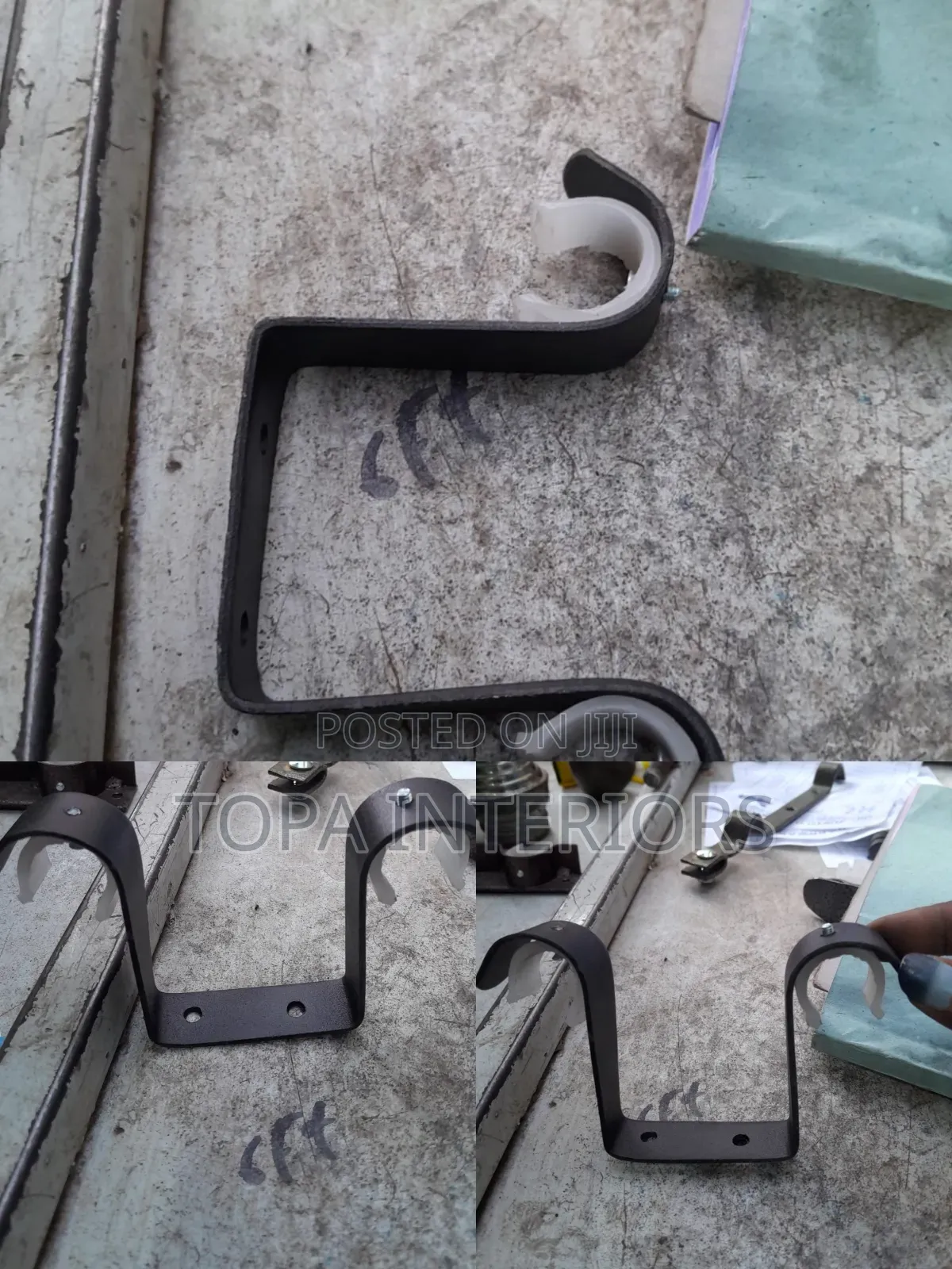 U-Shaped Ceiling Brackets for Hidden Ceiling Curtain Rods