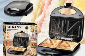 Sokany Sandwich Maker 2 Slice Non Stick Coated Plates,