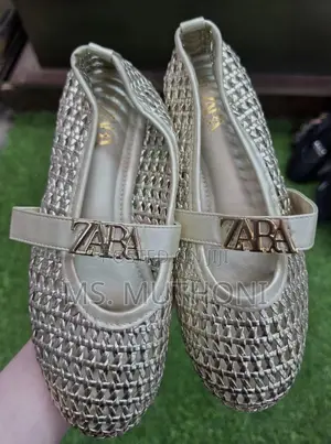 Breathable Trendy Zara Woven Mesh Mary Jane Flats