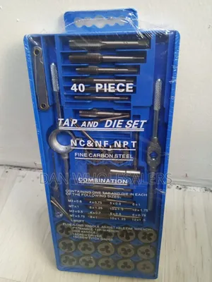 40 Piece Tap Die Set Fine Carbon Steel Thread Repair