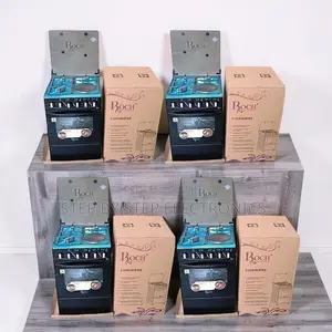 Heavy-Duty Efficient 3 Gas Burners+1 Hotplate Free Standing Cooker