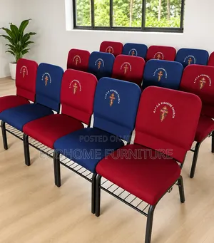 Premium Two-Tone Church Chair With Book Rack