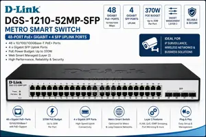 D-Link DGS-1210-52mp -SFP Metro Smart 48port + 4sfp Switch