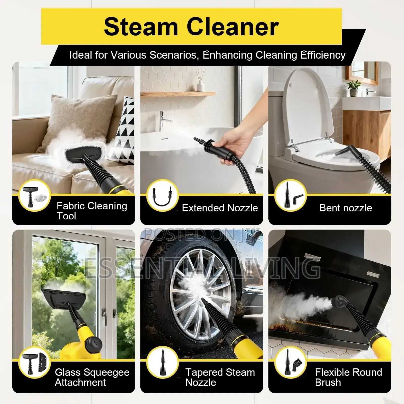 Handheld Steam Cleaner High Temperature– Multi-Surface Steamer