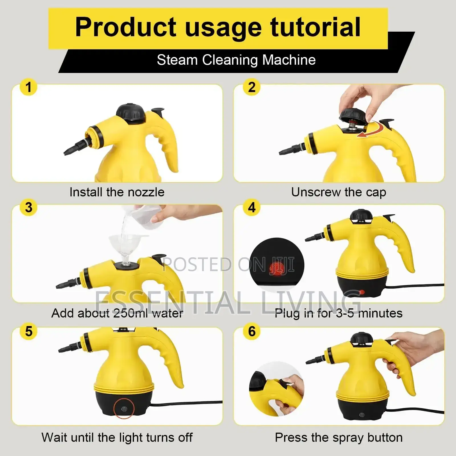 Handheld Steam Cleaner High Temperature– Multi-Surface Steamer