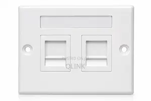 D-Link NFP-0WHI21 Dual Faceplate withShutter ID Plate - White