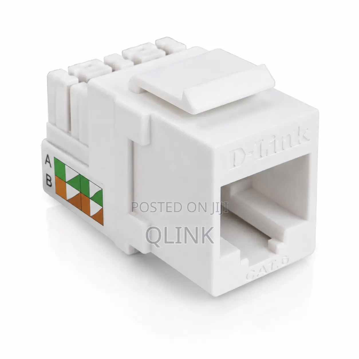 D-Link NKJ-C6WHI1B21 Cat6 UTP Keystone Jack,WHI