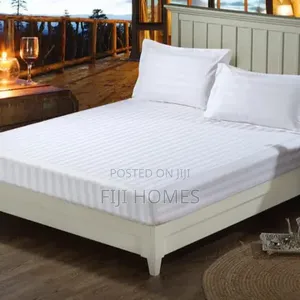 Stripped Cotton Bedsheets Set With Pillow Cases