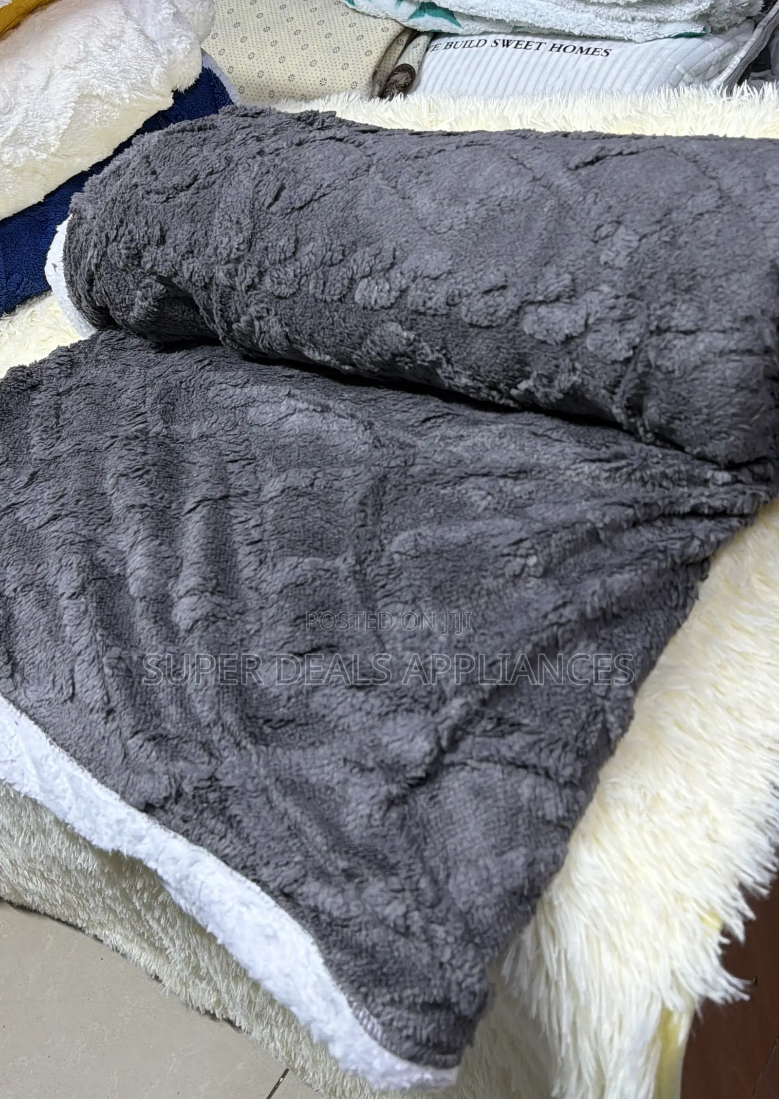 Gray Sharper Fleece Blankets