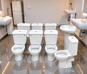 Contemporary White Ceramic Toilet Set for Luxury Bathroom Projects
