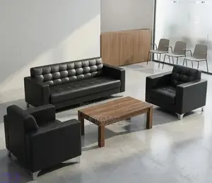 Office Sofa : 5-Seater Leather Executive Sofa