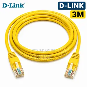 D-Link Cat6A 10G 3M UTP 24 AWG PVC Yellow Round Patch Cord