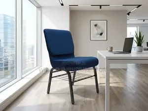 Office Chairs; Mid Backrest Blue Conference Cushion Seats