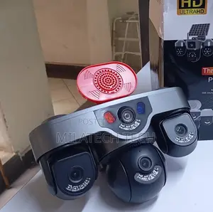 Triple Lens 4G Solar Camera With PIR Motion Sensor Siren