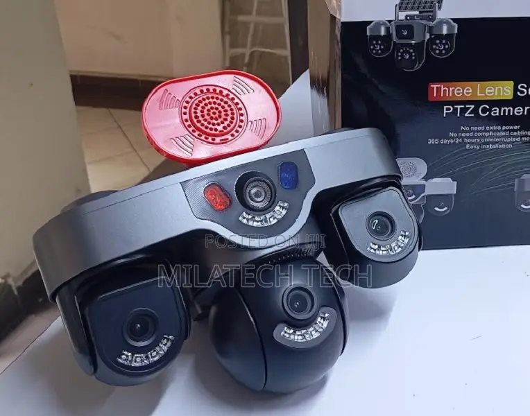 Waterproof 4G Solar Camera Triple Lens With Mobile App