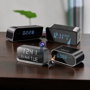 Motion Detection Ultra HD WiFi Alarm Table Clock Hidden Spy Camera