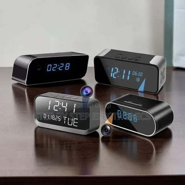 Security Surveillance Ultra HD WiFi Alarm Table Clock Hidden Camera