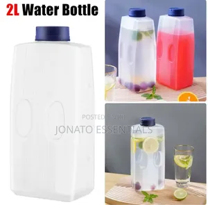 2L Flat Water Bottle Fridge Organizer Juice Container